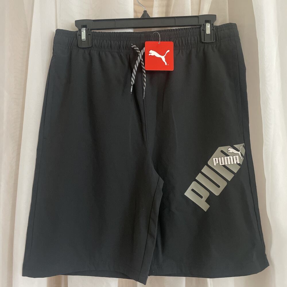 Puma‎ Shorts Boys XL Black Sports Running Training Sweat Shorts